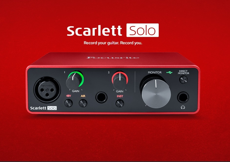 Focusrite Scarlett Solo (3rd Gen) 錄音介面三代-金聲樂器音響