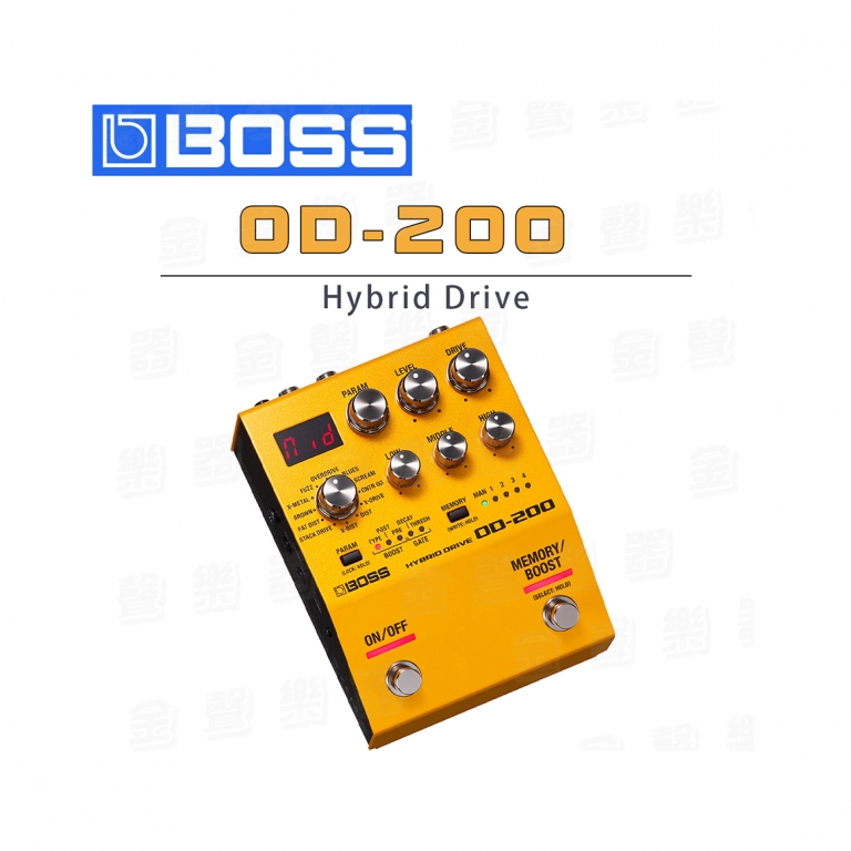 BOSS OD-200 Hybrid Drive 破音效果器-金聲樂器音響